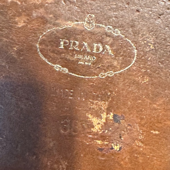 Prada Women's Gold and Brown Sandals - Picture 9 of 17